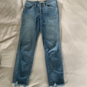 Madewell 10” high rise exposed button Jean